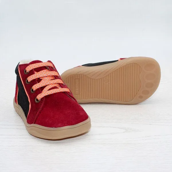Pololo Pololo Barfuß-Membran-Halbschuh "Mario", gefüttert, zum Schnüren, Rot, – Produktbild 2 von 4