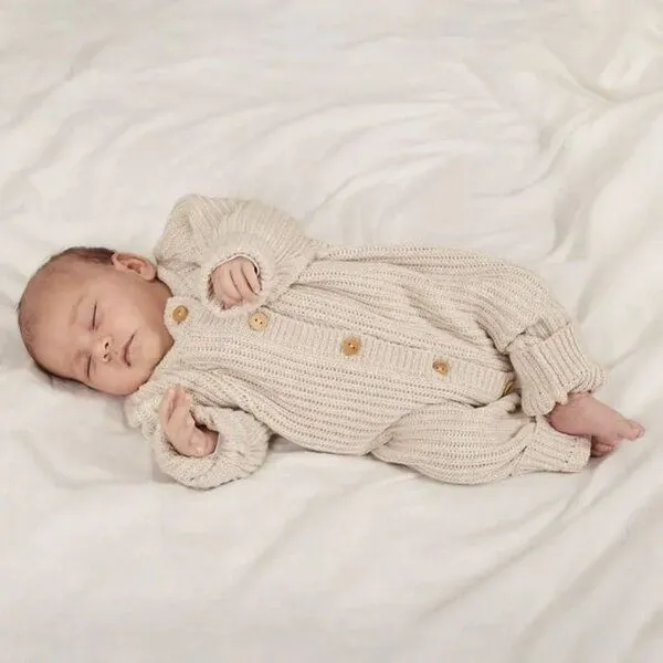 Sense Organics sense-organics Baby Strickstrampler MANI von Sense Organics, Beige, – Produktbild 1 von 4