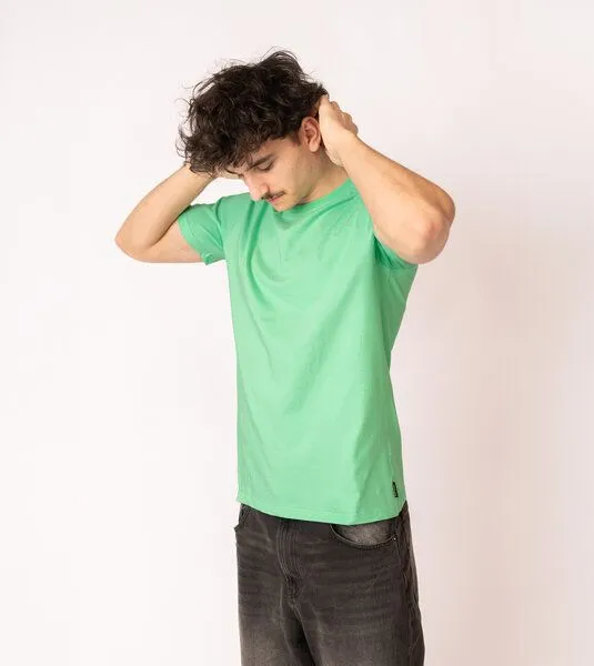 Gary Mash GARY MASH Herren Basic T-Shirt aus Biobaumwolle, Kräftiges mintgrün, – Produktbild 2 von 4