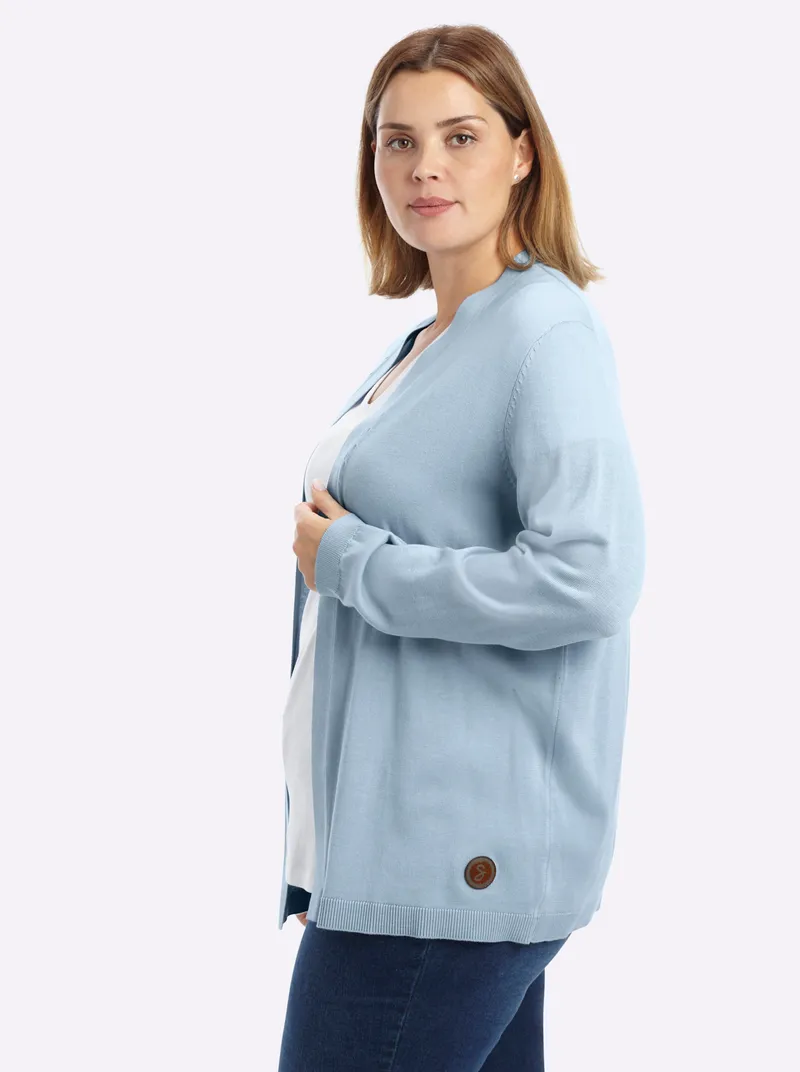 sheego Strickjacke, Hellblau, – Produktbild 1 von 2