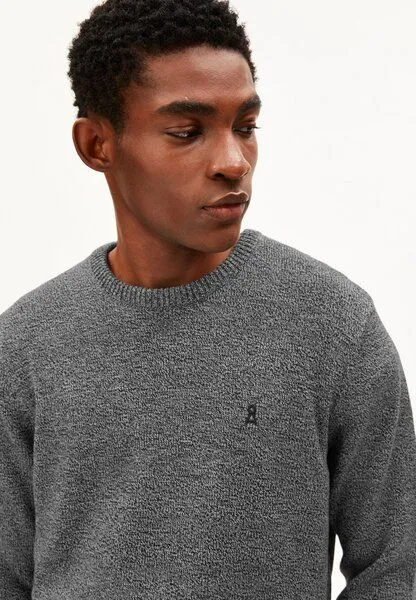 ARMEDANGELS ARMEDANGELS ALVAARIO Herren Strickpullover aus 100% Bio-Baumwolle, Black-oatmilk, – Produktbild 3 von 4