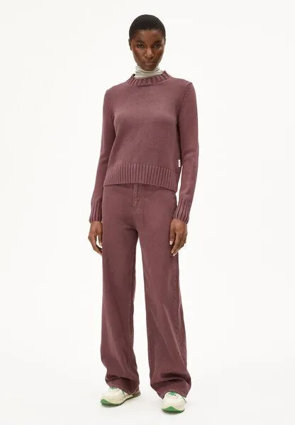 ARMEDANGELS ARMEDANGELS AMALIAAS GMT DYE Damen Pullover aus Bio-Baumwolle, Dark berry, – Produktbild 4 von 4