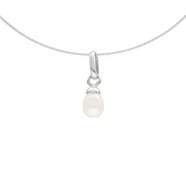 pakilia pakilia Silber Kette Tropf förmige Perle Fair-Trade und handmade – Produktbild 1 von 4