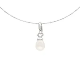 pakilia pakilia Silber Kette Tropf förmige Perle Fair-Trade und handmade – Produktbild 1 von 1