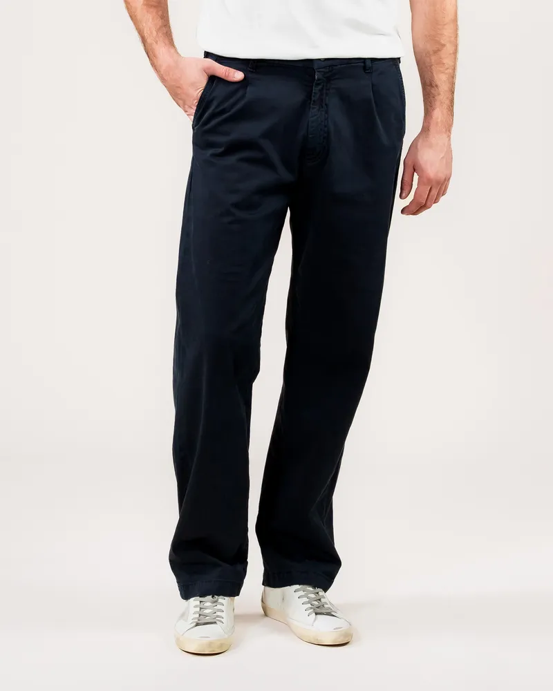 Kuyichi Kuyichi Herren vegan Hose Chino Harry Loose Dark Navy, Extra dunkelblau, – Produktbild 1 von 2