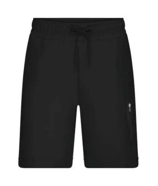 Daiber Daiber Herren Kurze Hose Sporthose Joggingshose Seitentaschen mit Reißverschluss, Schwarz, – Produktbild 1 von 3