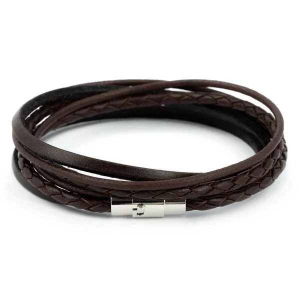 Simaru Simaru Echtleder- /Wickelarmband für Damen & Herren mit Magnetverschluss, Braun calama, – Produktbild 1 von 3