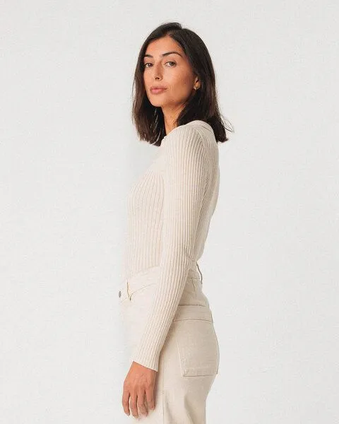 SKFK SKFK Ariza Longsleeve - aus Bio-Baumwolle, Cream (weiss), – Produktbild 3 von 4
