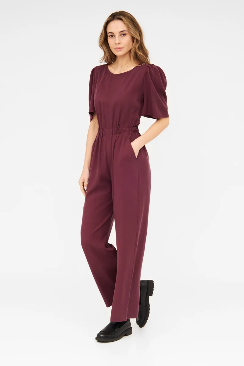 WiDDA WiDDA Damen vegan Jumpsuit Candy Wine Red, Dunkelrot, – Produktbild 2 von 2
