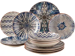 Mäser Mäser Tafelservice 12-tlg. "Iberico Blue" Steinzeug, blau – Produktbild 1 von 1