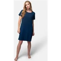 greenjama greenjama Damen Sleepshirt aus Derby-Rib, GOTS-zertifiziert, Ultramarin (blau), – Produktbild 1 von 1