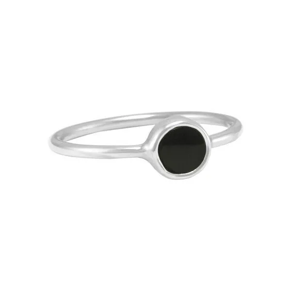 pakilia pakilia Silber Ring rund Fair-Trade und handmade, Schwarz, – Produktbild 4 von 4