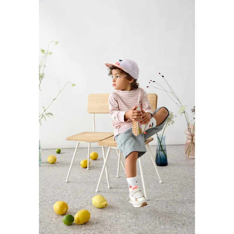 Lässig Lässig Shirt langarm Rippqualität Ringel Kirschen Little Gang, Rosa | natur | mehrfarbig, – Produktbild 3 von 3