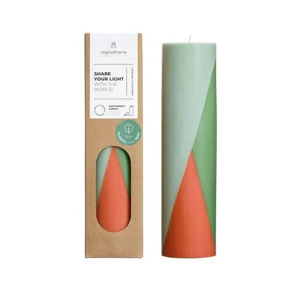 Originalhome Originalhome Geruchsneutrale Diagonale Stumpenkerze – vegan & fair., Mehrfarbig (eden), – Produktbild 1 von 1