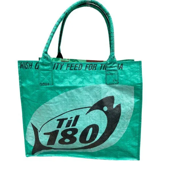 Beadbags Beadbags Einkaufstasche Ri94 recycelter Reissack, Dunkelgrün, – Produktbild 2 von 3