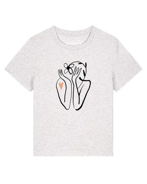 watapparel watapparel T-Shirt Frauen Self love, Cool heather grey, – Produktbild 1 von 2