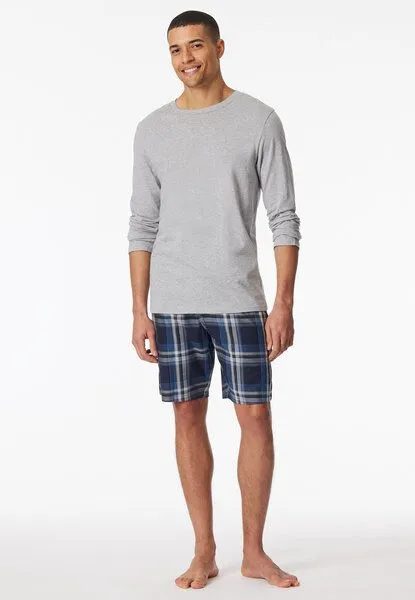 Schiesser Schiesser Shirt langarm | Bio-Baumwolle | grau-meliert, Grau, – Produktbild 1 von 4