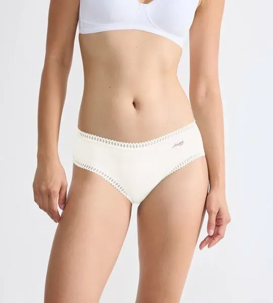 Sloggi Sloggi 3er Pack GO Crush Hipster Slip Bio-Baumwolle, Weiss, – Produktbild 2 von 3