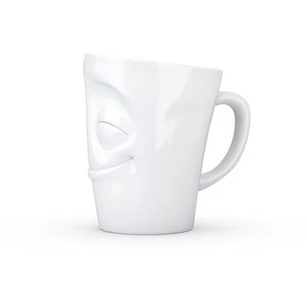 FIFTYEIGHT PRODUCTS FIFTYEIGHT PRODUCTS Vergnügter Porzellan Becher mit Henkel – Produktbild 2 von 3