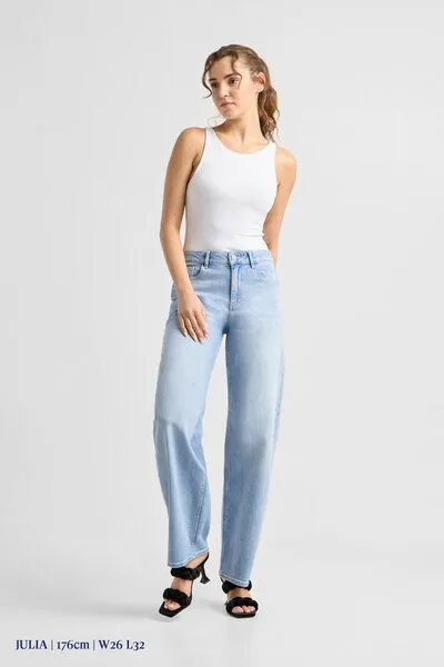 DAWN Damen Jeans ASH Barrel Leg Minimal Stretch DAWN Bio-Baumwolle, Bright blue, – Produktbild 2 von 5