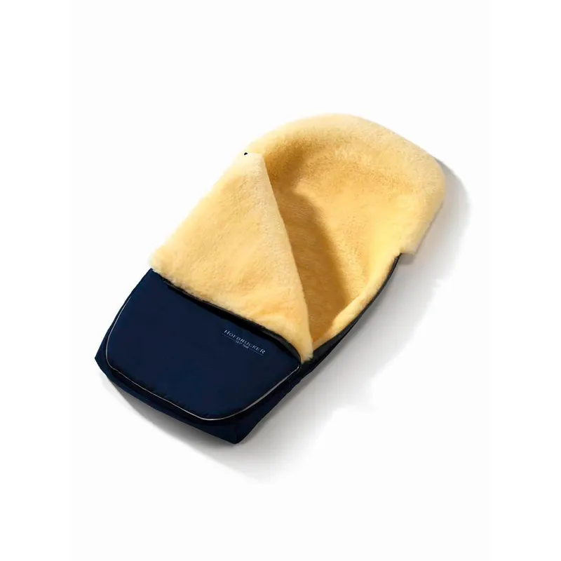 Hofbrucker Hofbrucker Fußsack Kinderwagen Lammfell Polaris Maße: 105 x 40 x 10 cm, Blau, – Produktbild 4 von 5