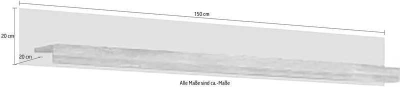 Home affaire Wandregal Florenz, Breite 150 cm, Weiß, – Produktbild 4 von 5
