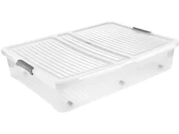 Keeeper Keeeper Unterbettbox mit Rollen "Leo" 77 x 58 x 16 cm, 53 l, transparent – Produktbild 1 von 1