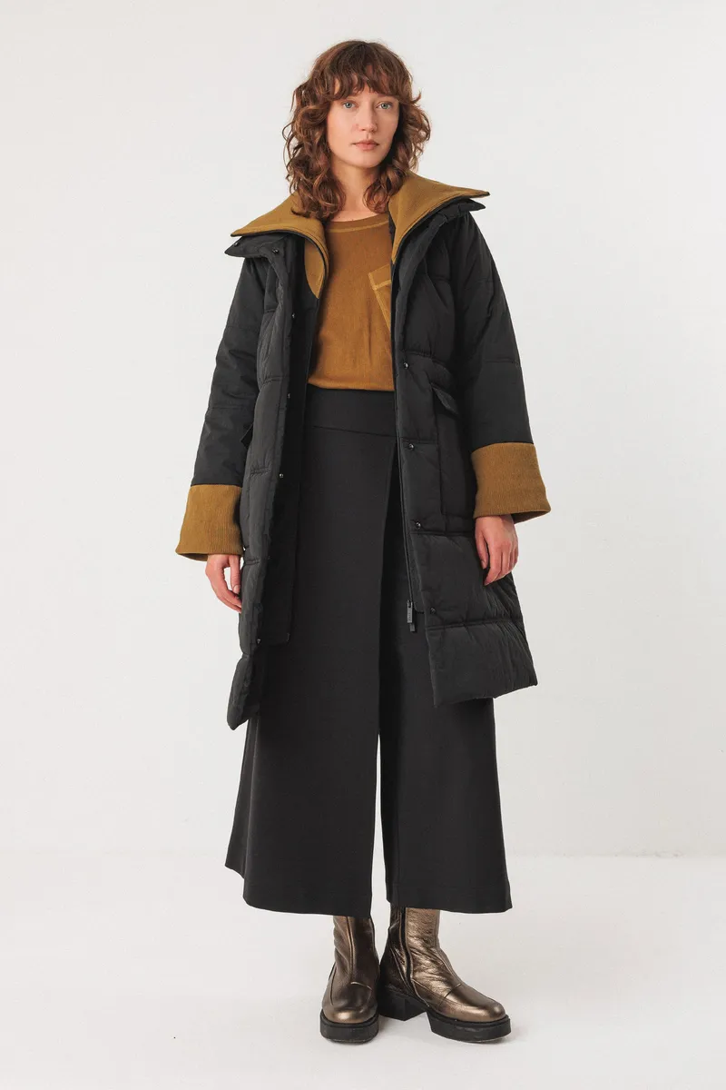 SKFK SKFK Damen vegan Mantel Harea Schwarz, Schwarz, – Produktbild 2 von 2