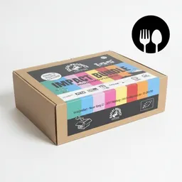 social product social product impact bundle - FOOD - Geschenke-Set - Meersalz - Pfefferminztee - Himbeeren in Zartbitter Schokolade – Produktbild 1 von 1