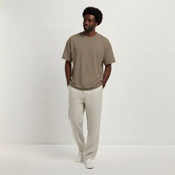 YTWOO YTWOO Oversized Herren T-Shirt, Driftwood, – Produktbild 1 von 2