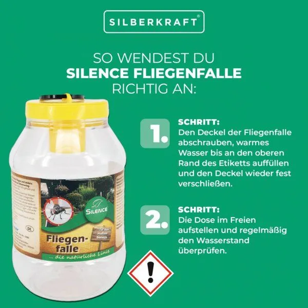 Silberkraft Silberkraft Silence Fliegenfalle: Optimaler Fliegenschutz für den Außenbereich – Produktbild 4 von 4