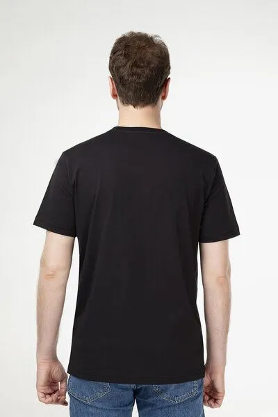 Evermind Evermind Herren T-Shirt mit Rundhalsausschnitt, Schwarz, – Produktbild 3 von 4
