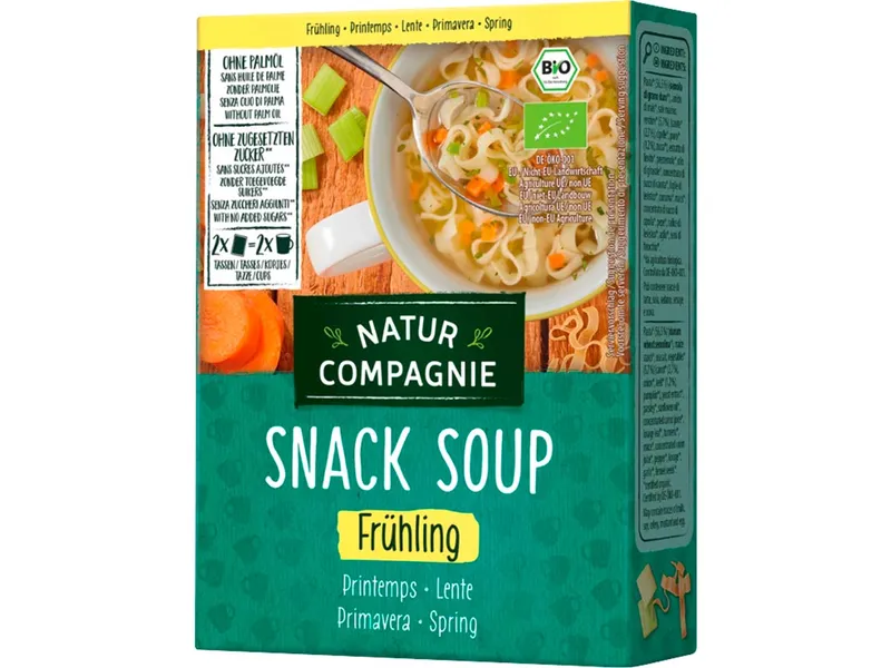Natur Compagnie Natur Compagnie Bio-Nudelsuppe mit Gemüse "Snack Soup", Frühling, 2 x 17 g – Produktbild 1 von 1