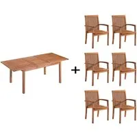 Rondo Gartenmöbel-Set 'Enya', 7-teilig, 6 Sessel, 1 Tisch – Produktbild 1 von 1