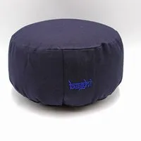 BAGHI BAGHI rundes Meditationskissen basic 15cm hoch - GOTS zertifiziert, Dunkelblau, – Produktbild 1 von 1