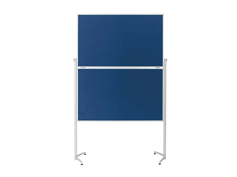magnetoplan magnetoplan Moderationswand klappbar mit Alu-Fuß, Filz blau – Produktbild 2 von 4