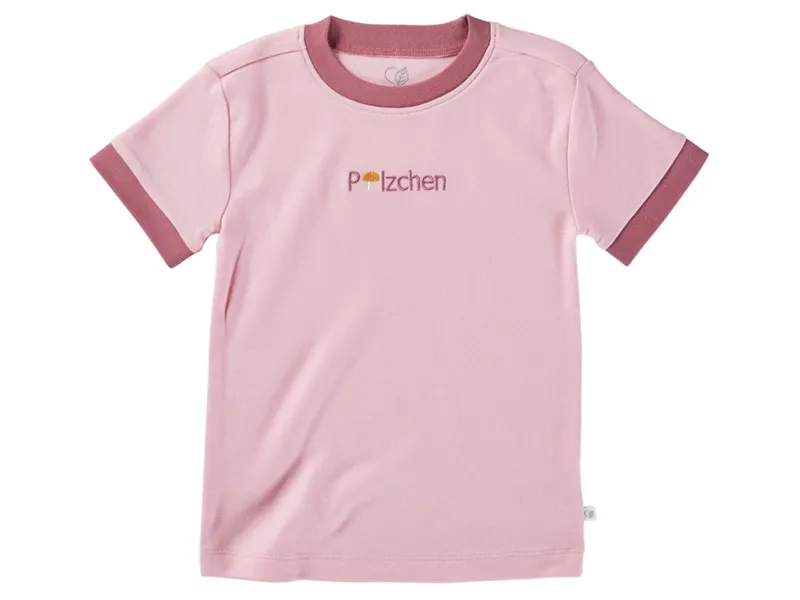 HANS NATUR Kinder T-Shirt Bio-Baumwolle Pilzchen Gr.122/128, Rosa, – Produktbild 1 von 2