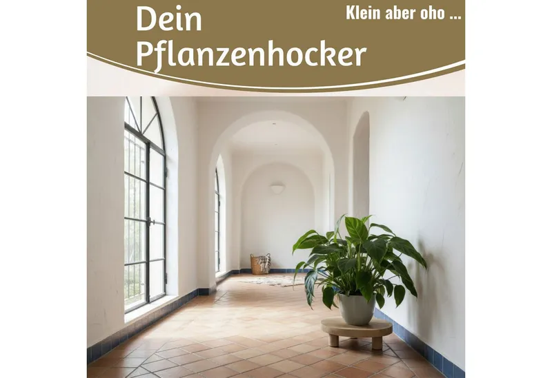 LS-LebenStil Blumenständer Pflanzenhocker Teak Holz XL 30x8cm Rund Mini Tisch Deko Tablett Blumen (Design Deko Hocker Teak Holz 18x15cm Mini Tisch rustikales Tischchen, 1 St., Braun 4 Füße kleiner Pflanzenständer Pflanzentisch Holzhocker Deko), FSC zertifiziert, Braun, – Produktbild 3 von 5
