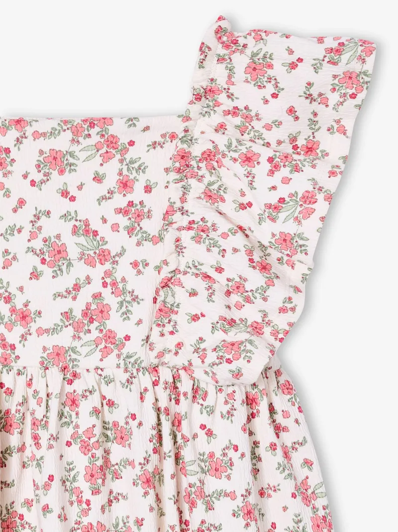 Vertbaudet Kleid Mädchen mit Flügelärmeln, Wollweiß, – Produktbild 2 von 2