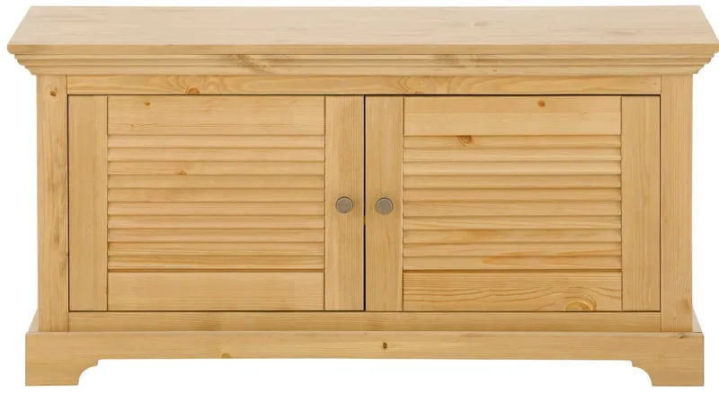 OTTO home Schuhbank Ayanna, Bank, Sitzbank, im Landhausstil, FSC®, Sitzbank aus massiver Kiefer, FSC®, Breite 110 cm, Sitzhöhe 53 cm, Beige, – Produktbild 2 von 5