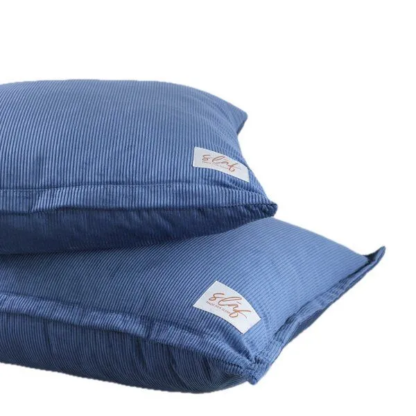 Slāf Slāf Kapok Sofakissen mit Cordbezug in blau BIO – Produktbild 1 von 2