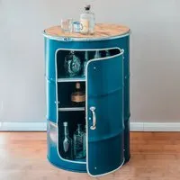 Lockengelöt Lockengelöt Hausbar aus einem Hamburger Ölfass, Türkis (gepulvert), – Produktbild 2 von 4