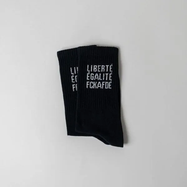 arrel arrel FCKAFDÉ Statement Socken, Schwarz/weiß(schwarz), – Produktbild 1 von 1