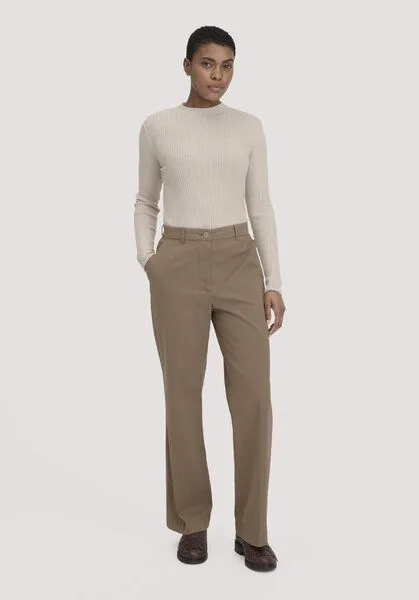 hessnatur hessnatur Hose Straight Leg Relaxed aus Bio-Baumwolle, Camel, – Produktbild 1 von 3