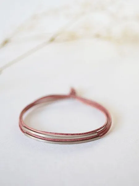 pikfine pikfine Tube Armband “Tingval” silber, Malve, – Produktbild 1 von 4