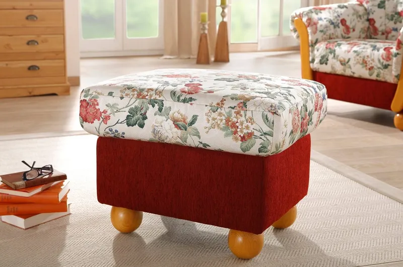 Home affaire Hocker Milano, Rot, – Produktbild 2 von 8