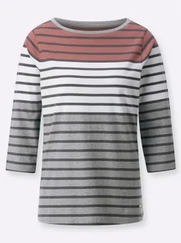 Witt Ringelshirt rosenholz-grau-geringelt – Produktbild 1 von 1