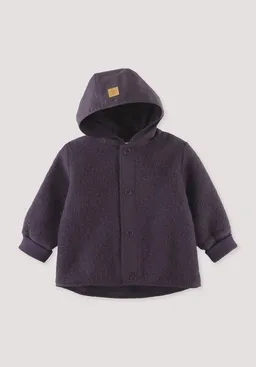 hessnatur hessnatur Wollfleece-Jacke mit Patch aus Bio-Merinowolle – Produktbild 1 von 1