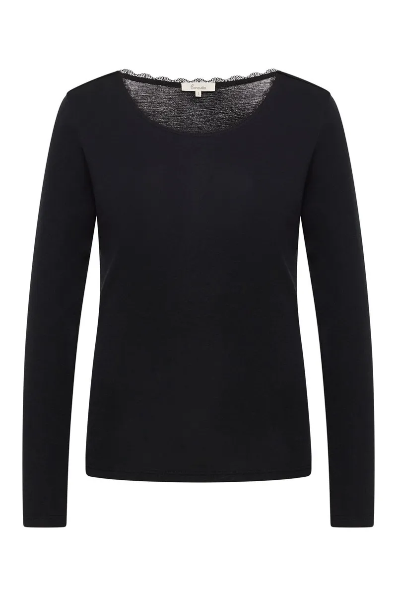 Tranquillo Longsleeve Noemiee aus Biobaumwolle - black / M – Produktbild 1 von 4