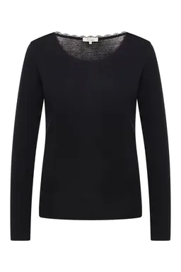 Tranquillo Longsleeve Noemiee aus Biobaumwolle - black / S – Produktbild 1 von 1